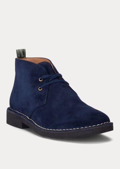 Botas Polo Ralph Lauren Hombre Azul Marino - Talan Suede Chukka - EGWIY3872